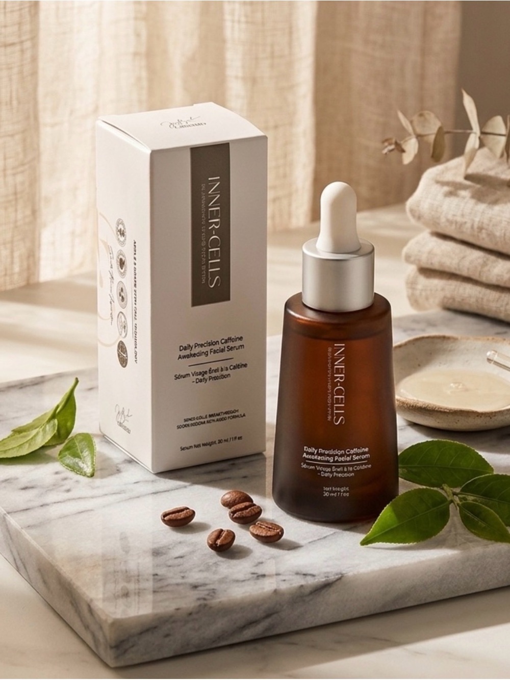 INNER-CELLS Daily Precision Caffeine Awakening Facial Serum - Retail $299